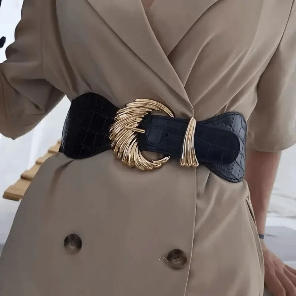 Ladies Fashion Leather Belt - Brown